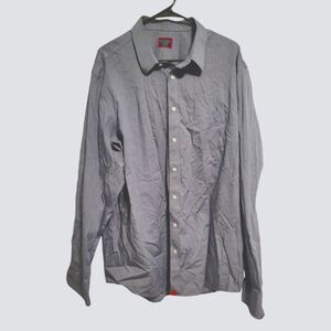 Untuckit Men's Light Blue Button Down Shirt Size XXL Tall Wrinkle Free Cotton